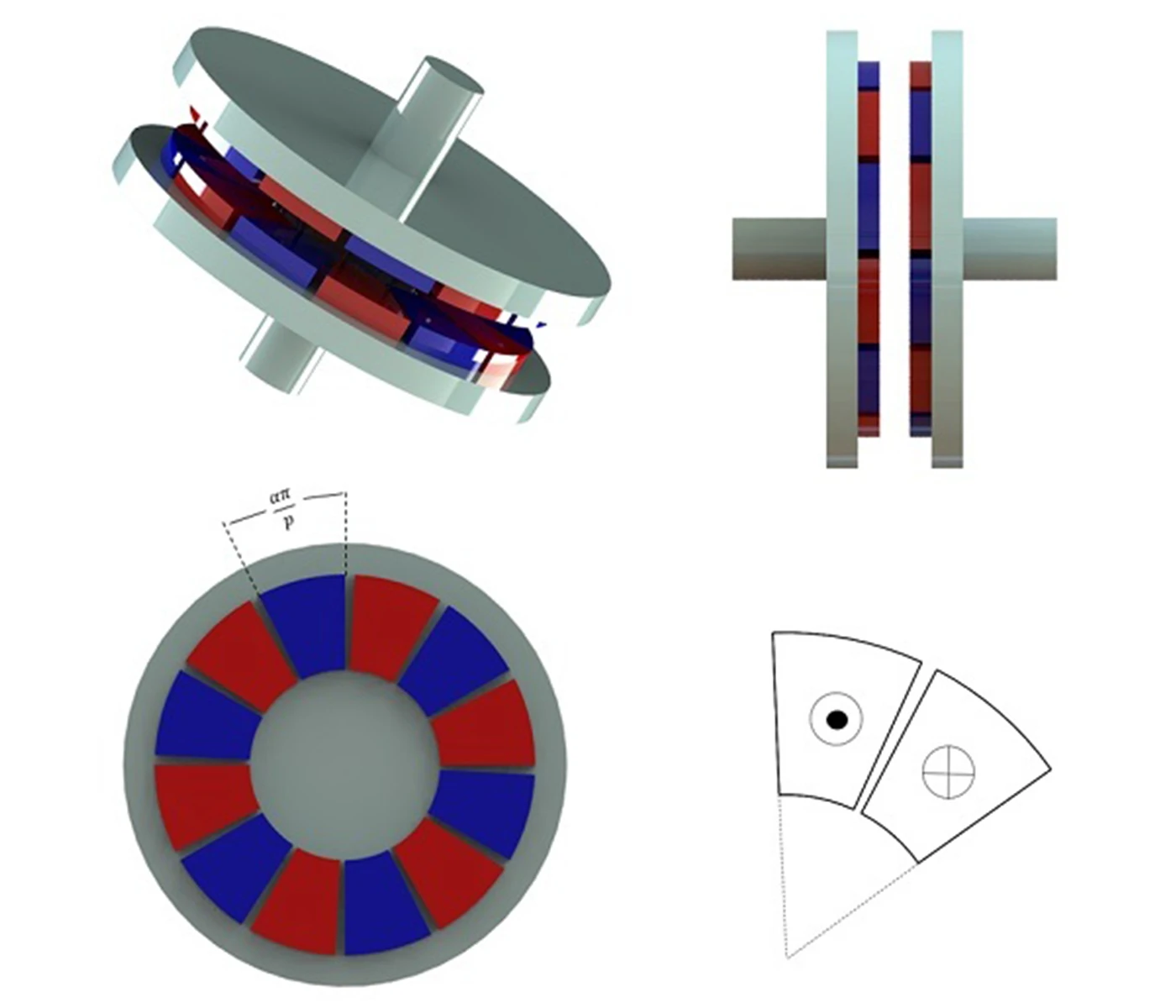 003-3D design of the Axial flux magnetic coupling